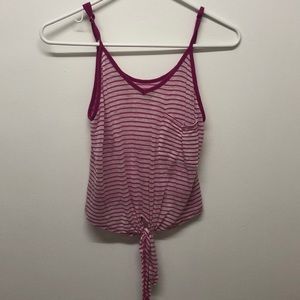 See-through striped cami